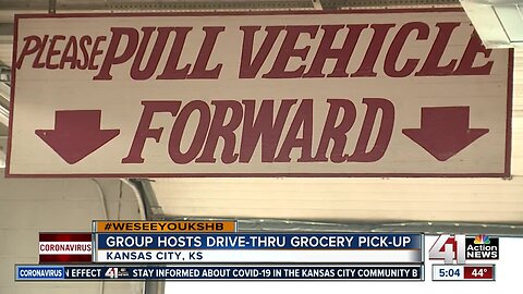 Group hosts drive-thru grocery pick-up