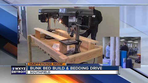 Volunteers build bunk beds for children in need in metro Detroit