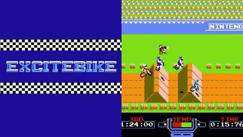 1985 Excitebike (NES). Retro Games. Classic Games. Nostalgic Games. No Commentary. | Piso games