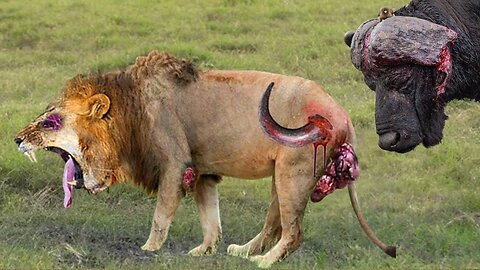 Shocking Moments When Painful Lions Are Attacked And Tortured By Africa_s Deadliest Preys