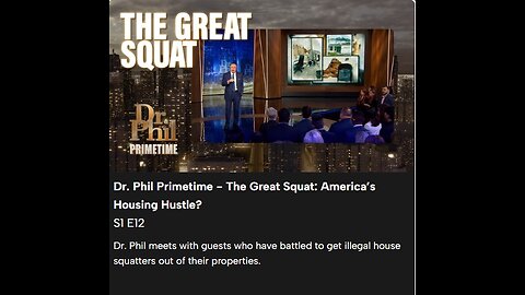 Dr. Phil Primetime - The Great Squat: America’s Housing Hustle?