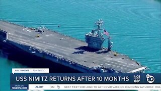 USS Nimitz returns to San Diego after 10 months of deployment