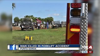 Man pinned under forklift Punta Gorda