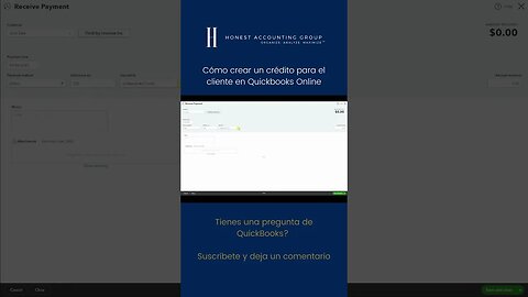 Como crear un credito para el cliente en Quickbooks Online #shorts #quickbooksonline