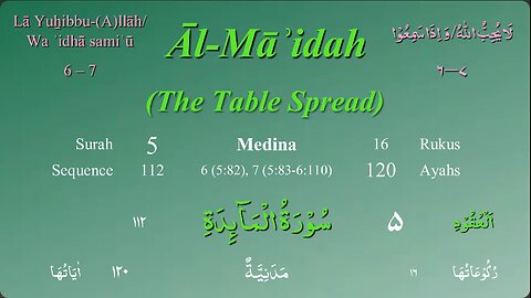 005 Surah Al Maida by Mishary Al Afasy (iRecite)