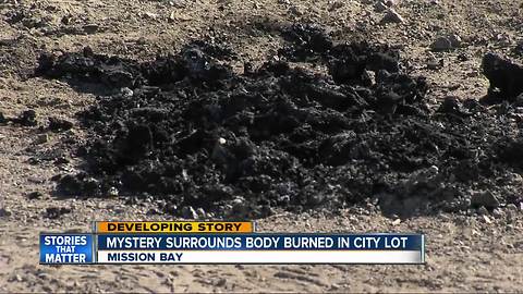 Mystery surrounds burned body near Fiesta Island