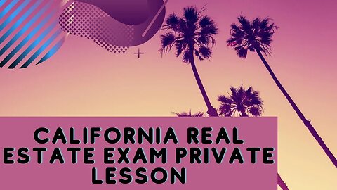 Private lesson going over California real estate exam material