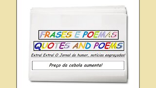 Notícias engraçadas: Preço da cebola aumenta! [Frases e Poemas]