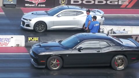 Hellcat vs ZL1 Camaro - drag racing-10