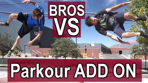 Parkour Add On At a Skatepark | Brothers Face Off