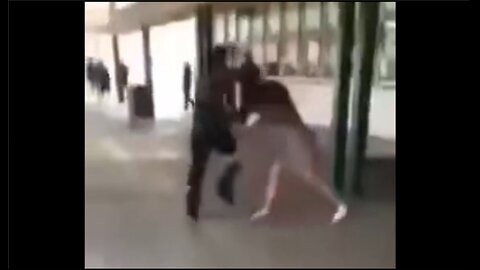 Muslim invader attacks a girl & gets knocked out