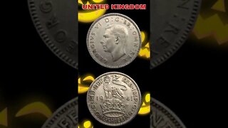 United Kingdom 1 Shilling 1941.#shorts #coinnotesz