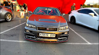 Right-Hand Drive Nissan GTR at Montreal’s Orange Julep