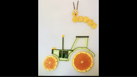 Make a simple fruit tractor decoration/ easy fruit Art and craft #art #craft #foodart