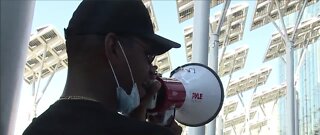 Protestors rally against several members of Las Vegas City Council