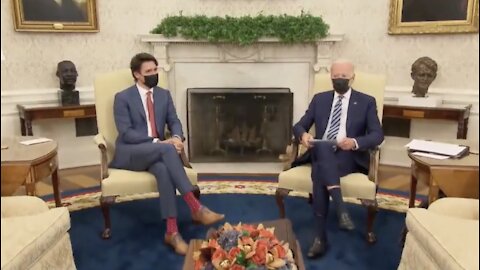 Trudeau and Biden speak to reporters before their bilateral meeting in Washington