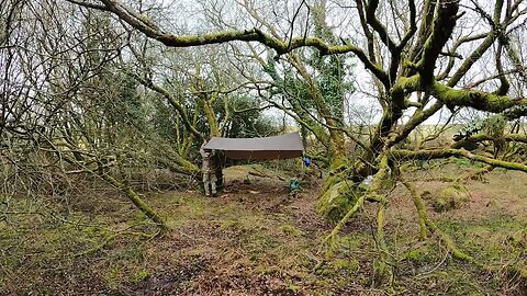 DD hammocks 3x3 tarp Dartmoor. speedlapse. GoPro 26th March 2023