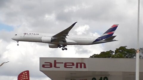 Airbus A350 PR-XTD na final antes de pousar em Manaus vindo de Guarulhos