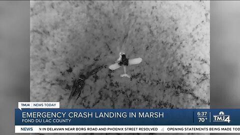 Small plane heading to EAA AirVenture crashes into Fond du Lac County marsh