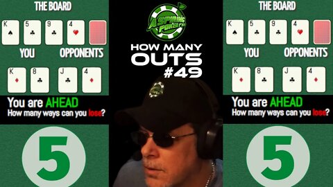 POKER OUTS QUIZ #49 #poker #howmanyouts #pokerquiz #howtoplaypoker #pokerface #onlinepoker #games