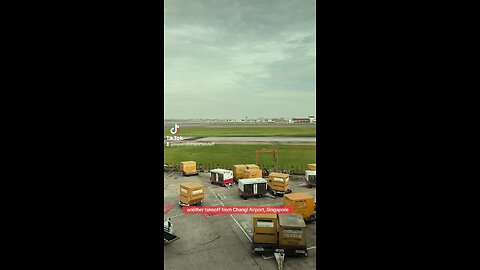 Plane Takeoff at Changi Airport, Singapore