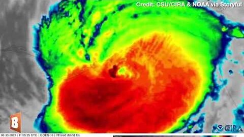 SATELLITE VIEW SHOWS FURY OF IDALIA AS HURRICANE HITS FLORIDA, WEAKENING MOVING TOWARDS CAROLINAS