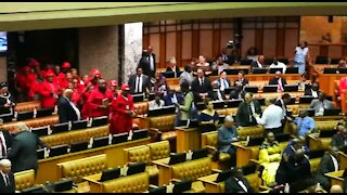 #SONA2019: President Ramaphosa arrives at Parliament (MDk)