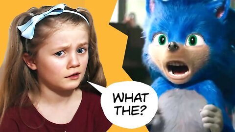 7 year old reacts to Sonic the Hedgehog NEW & ORIGINAL Trailers - Too Funny!