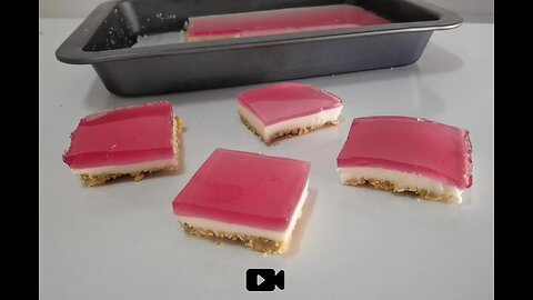 Best Jelly Slice Recipe No Bake Recipe / Καλοκαιρινό Γλυκό Με Μπισκότα, Κρέμα Και Ζελέ