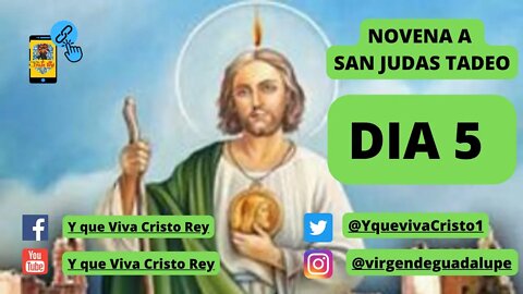 NOVENA SAN JUDAS TADEO DIA 5: 28 de Octubre, San Juditas #SanJudas #SanJuditas #SanJudasTadeo