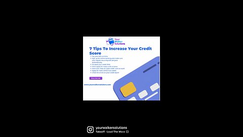 How to improve your credit score