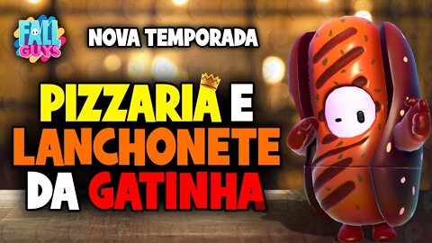 Fall Guys nova temporada - Pizzaria e lanchonete da gatinha