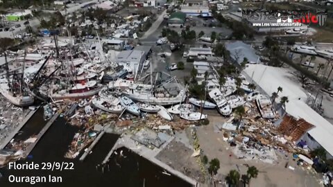 Floride, scène d'apocalypse apres le passage de l'ouragan Ian