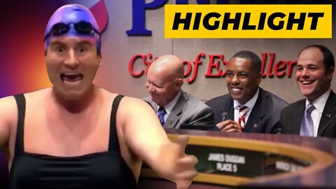 Alex Stein on Dressing Up As a Female Swimmer to Roast City Council (Highlight)