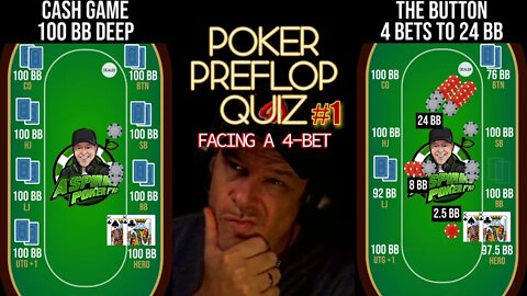 POKER PREFLOP QUIZ FACING A 4-BET #1