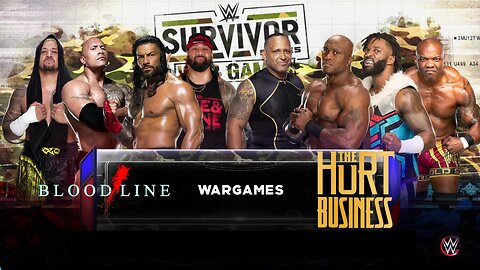 WWE 2k23 4vs4Wargames Bloodline vs Hurt Business