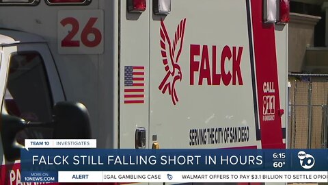 Falck still falling short in hours