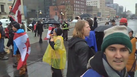 Freedom Convoy 2022 - Feb 17th - Finishing the Jericho Walk. A Triumphant Finish. God Bless Canada.