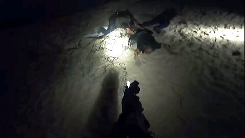 Hamas terrorists exiting a tunnel shaft and surrendering to IDF soldiers in Gaza