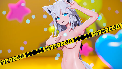 【MMD Hololive 4k/60fps】《Shirakami Fubuki (白上フブキ)》~《DECO27 ft. 初音ミク Hatsune Miku ラビットホール Rabbit Hole》