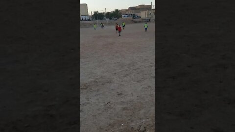 A local soccer game in Ouled Djellal, Algeria