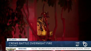 Overnight fire in garage of apartment building in North Park