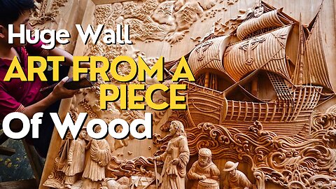 Wood Carving : Huge Wall Art from a Piece of Wood