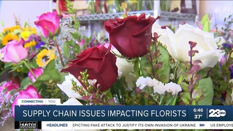 Supply chain issues, global shortage affecting florists