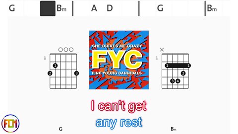 Fine Young Cannibals She drives me crazy - (Chords & Lyrics like a Karaoke)