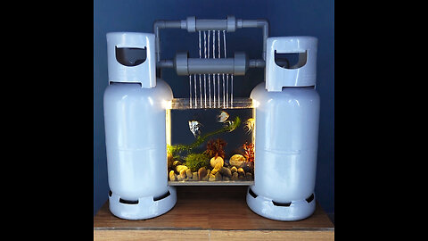 My father turns old gas tanks into amazing aquarium