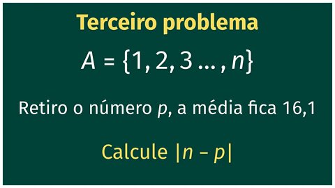 Terceiro problema sugerido por vocês! Média aritmética