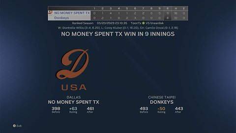 MLB THE SHOW 23 NO MONEY SPENT TX RANKED 30-19