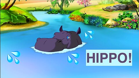 Hippo Children Cartoon - Funny Animal Cartoon - Kids Learning Cartoon