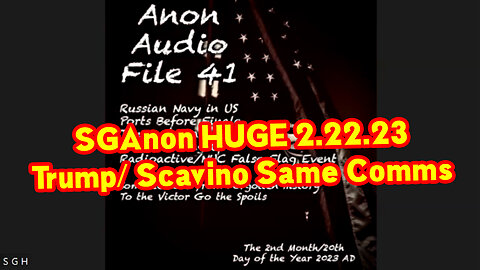 SGAnon HUGE 2.22.23 - Trump/ Scavino Same Comms.